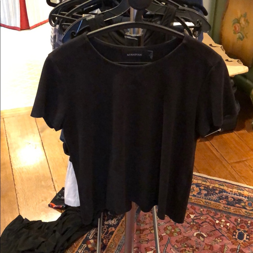 Faux suede shirt